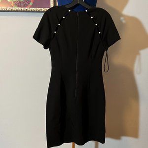 Alice + Olivia Kristiana Faux Pearl Dress - Black - Size 6 NWT
